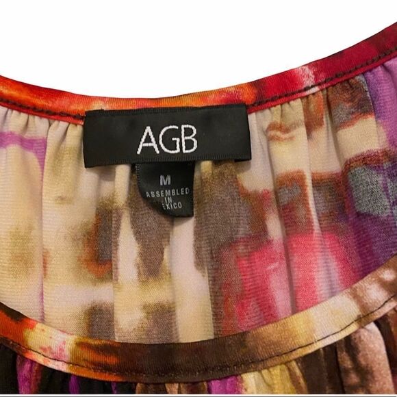 AGB top shirt blouse women’s dressy fall autumn size M medium - EUC - Picture 5 of 6
